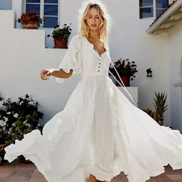 Free People Endless Summer Beach Bliss Maxi Dress Size S NWT - Picture 1 of 7